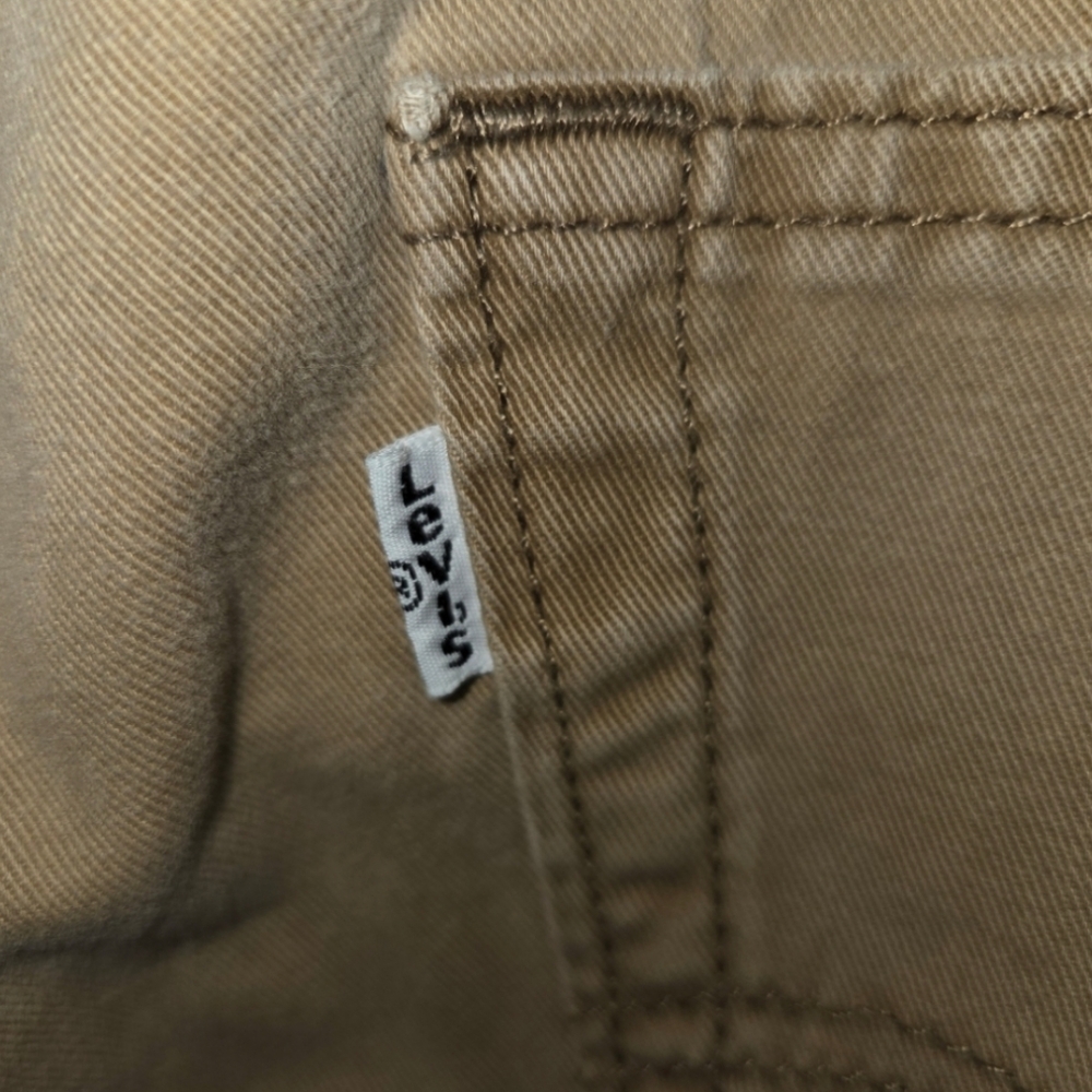 Levis Tan Straight-Leg Mens Jeans